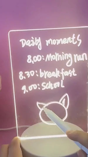 LED Light-Up Acrylic Drawing & Message Board for Kids