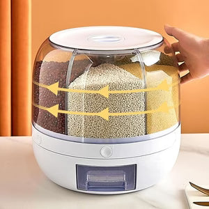 Rotating Cereal Dispenser Grain Storage Box