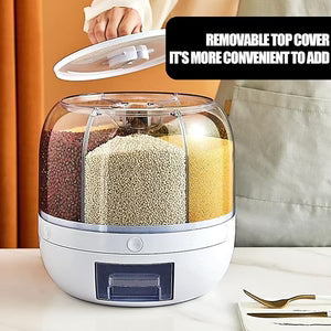 Rotating Cereal Dispenser Grain Storage Box